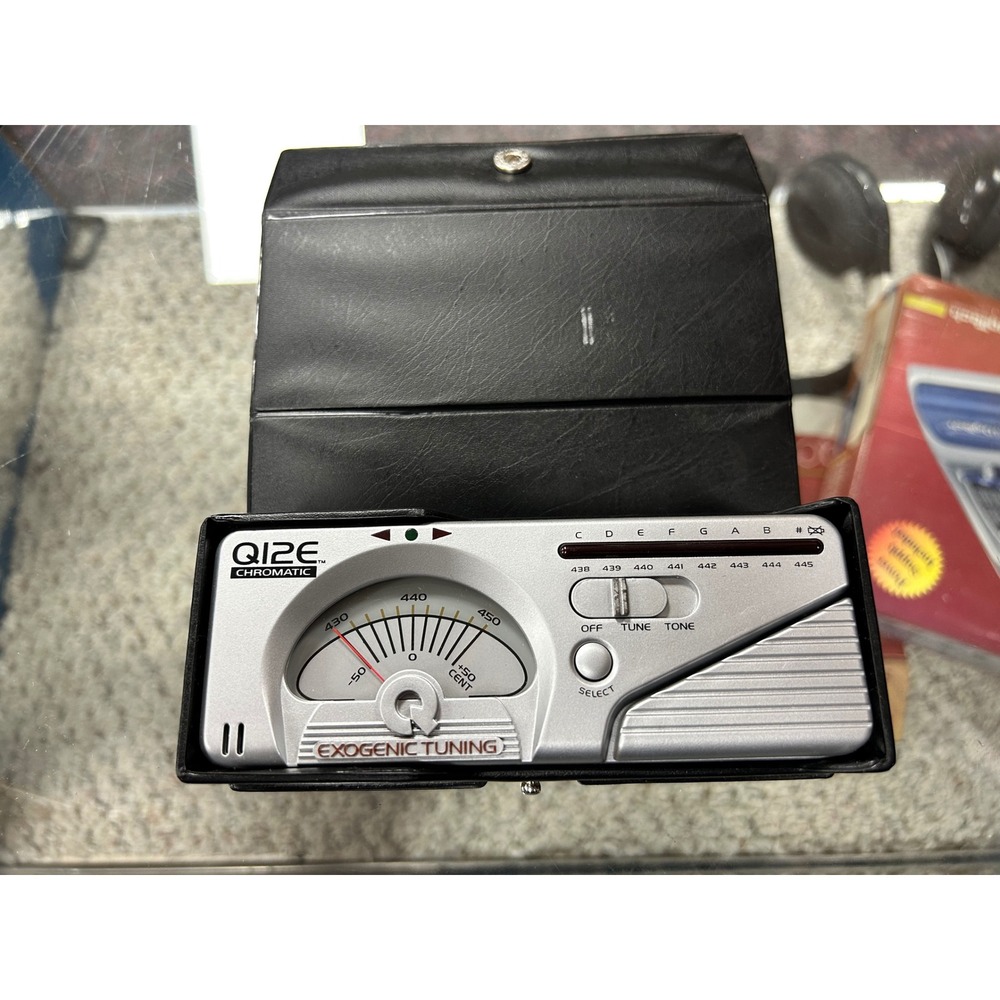 Q12E Chromatic Tuner Exogenic Tuning Guitar Bass Violin untested no‎ power cord